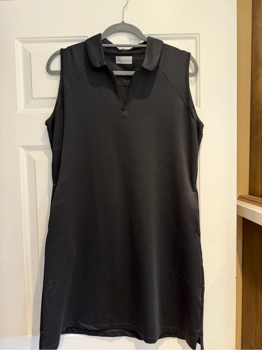 Callaway Black Sleeveless Polo Golf Dress